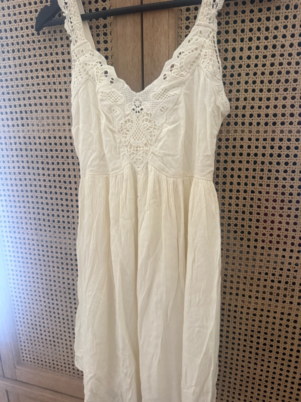 Shyanne Ivory Lace-Trim Boho Dress